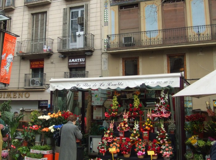 Las Ramblas flower stall