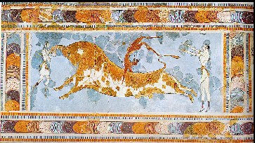 The bull jumping fresco, Knossos