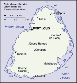 Map of Mauritius