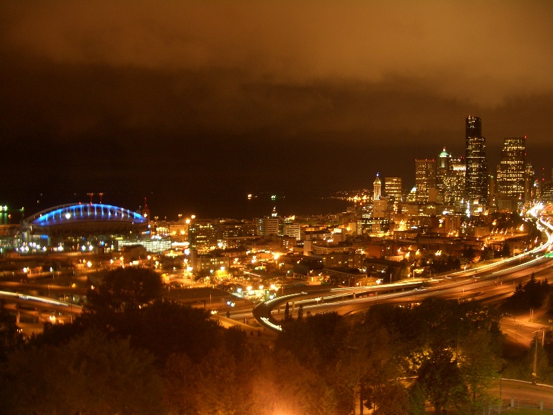 Seattle at night